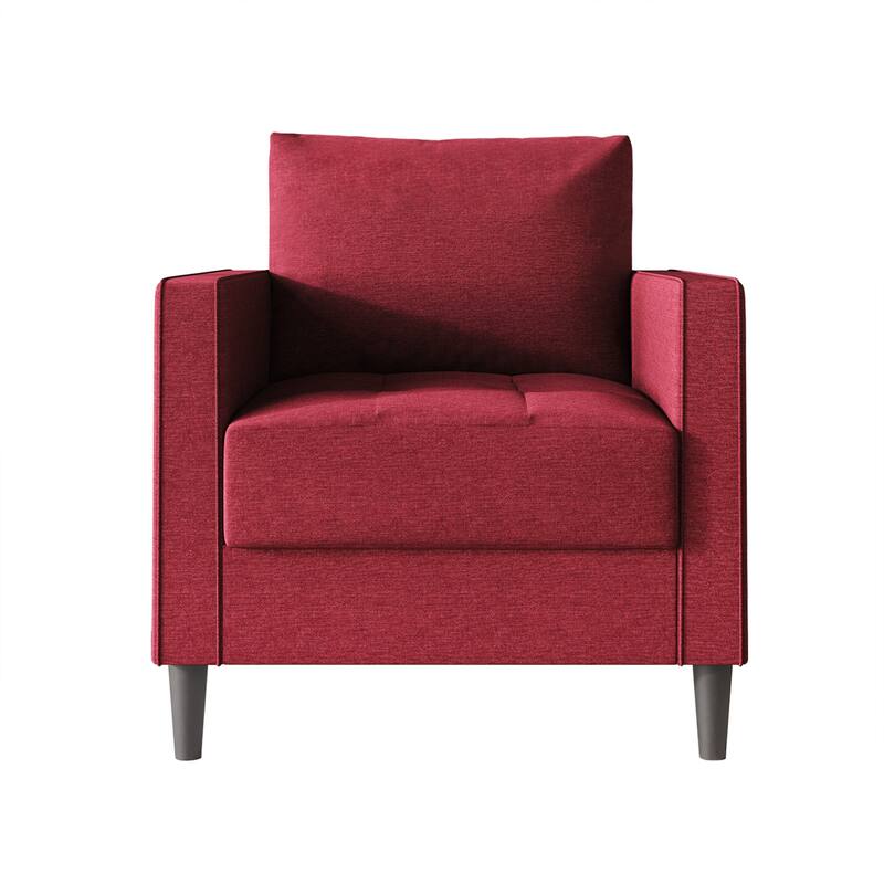 CraftPorch Contemporary Minimalist Linen Upholstered 3-Piece Living Room Set
