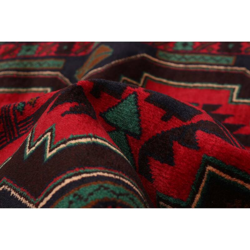 Teimani Red Rug 3'7" x 6'10" - 3'7 x 6'10