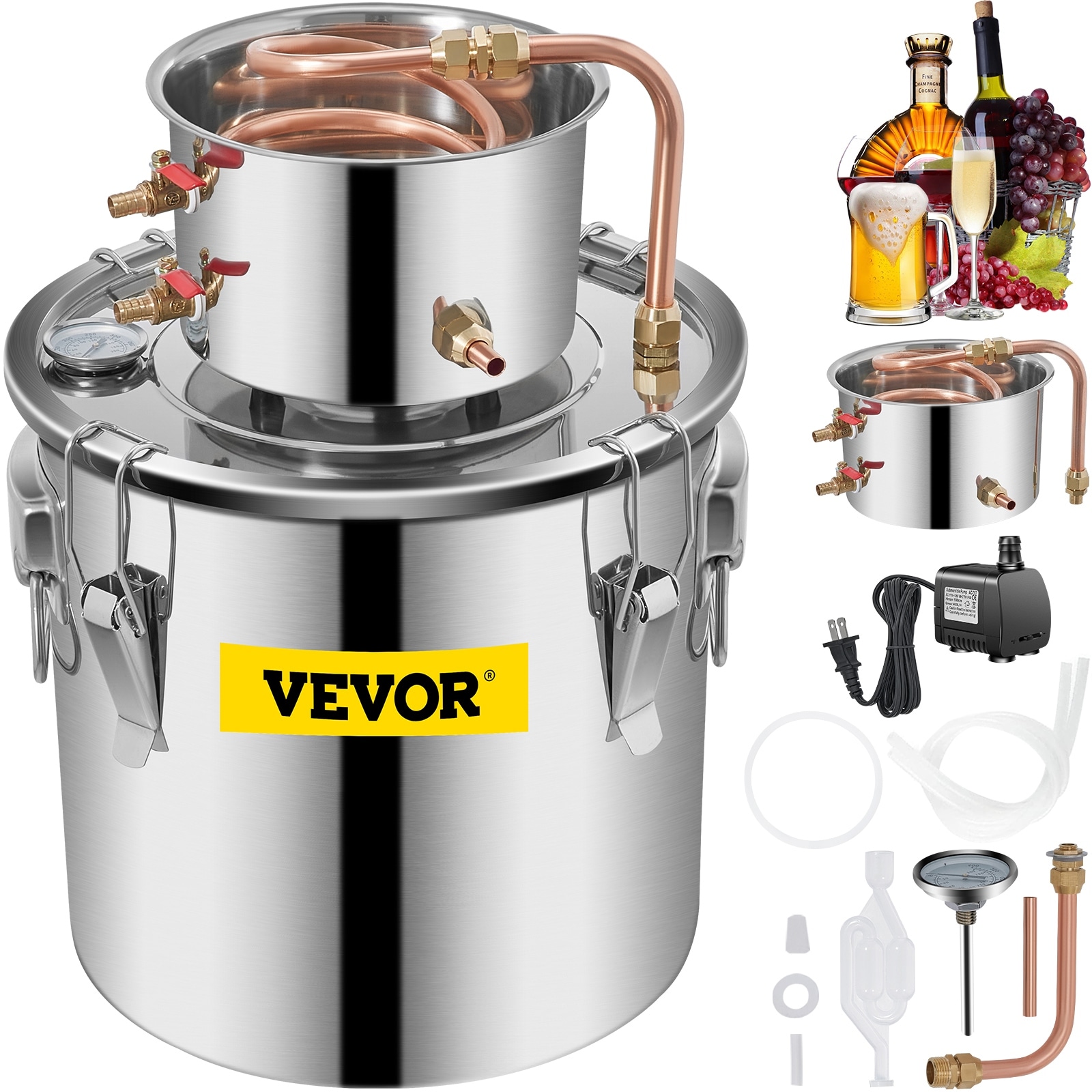 Vevor 3 qt. Stainless Steel Fondue Set