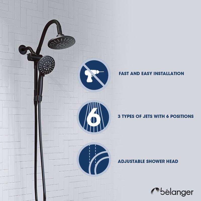 Belanger Retrofit Showerhead and Hand Shower System