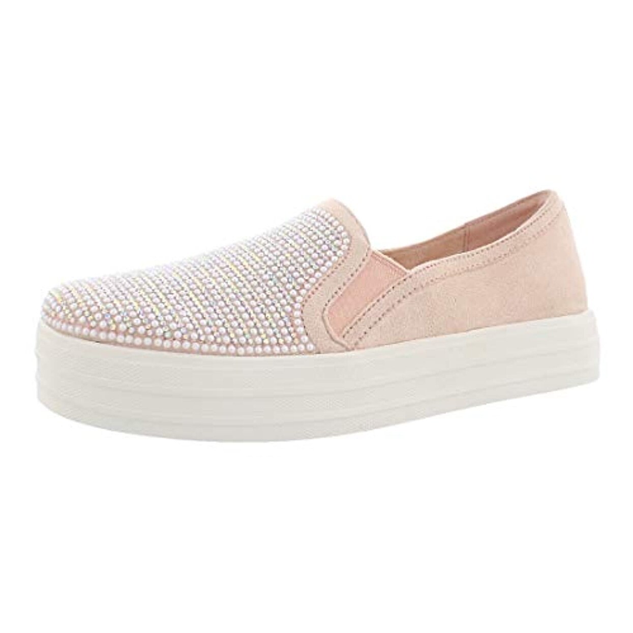 light pink slip on sneakers