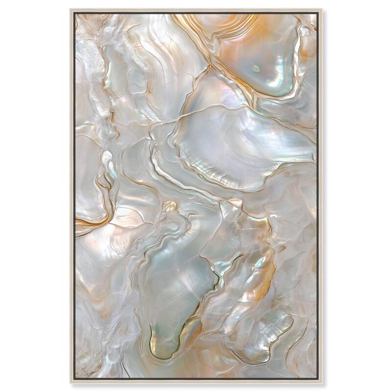 Fluid Preciousness IV Canvas by Art Remedy - Silver - 20" x 30"