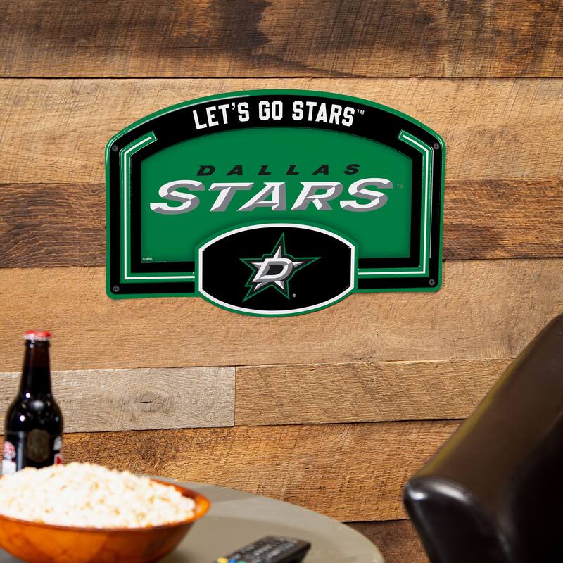 Dallas Stars Embossed Steel Wall Sign, 11" x 17"
