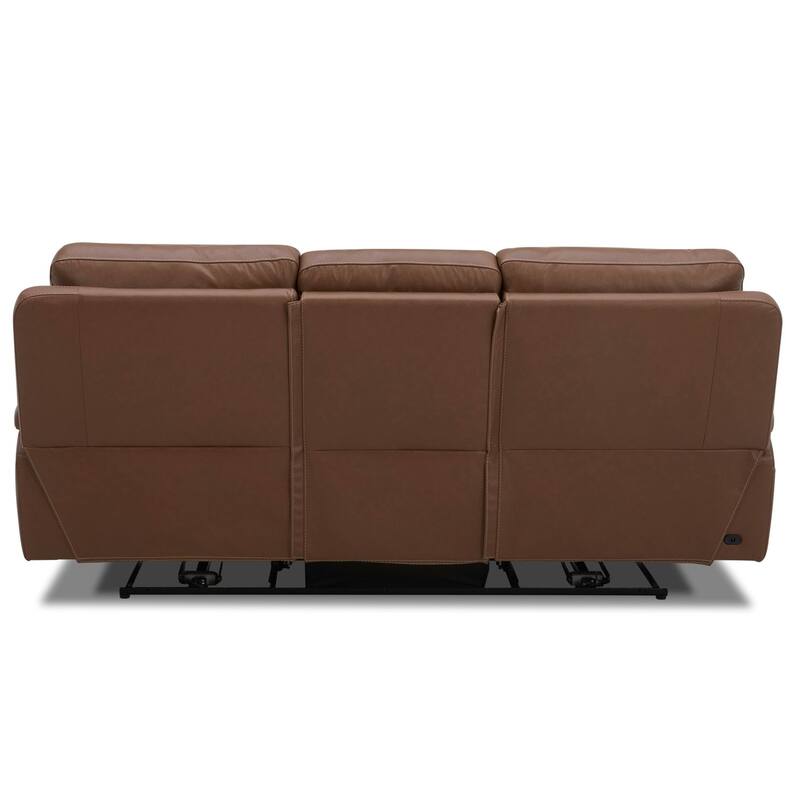 Liberty Furniture Cameron Power Reclining Sofa Brown Leather - Width 89 x Depth 39 x Height 41