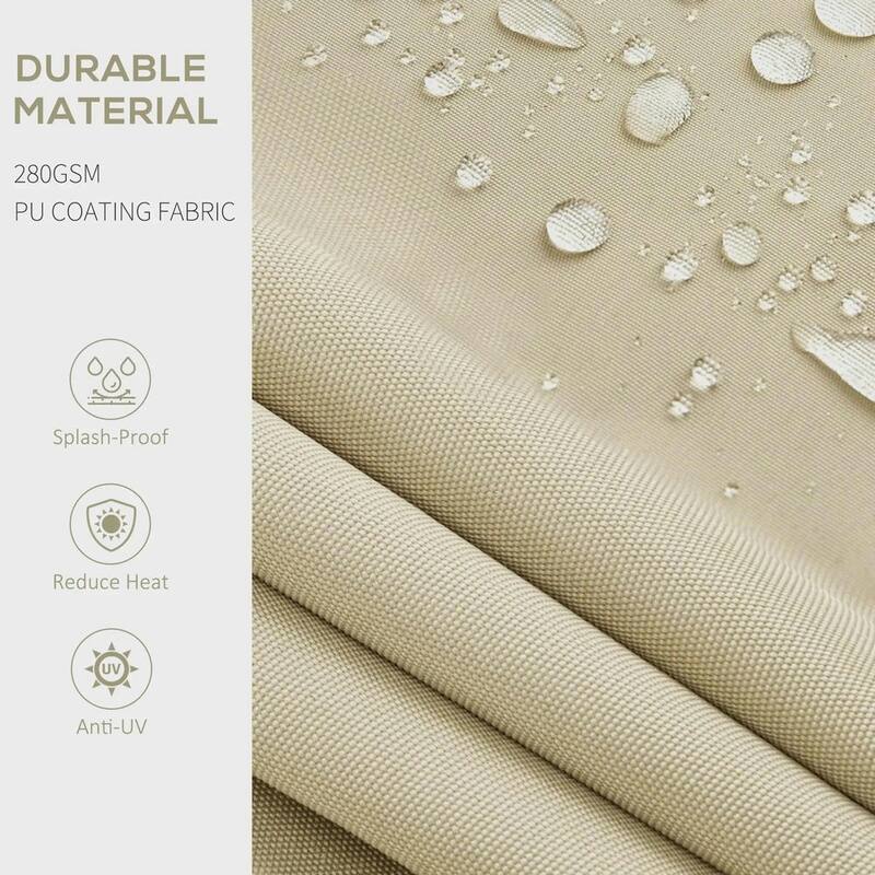 10'x8' Retractable Awning,280gsm UV Resistant Sunshade Shelter