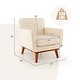 preview thumbnail 19 of 18, Costway Modern Accent Chair Upholstered Linen Fabric Armchair with - See Details