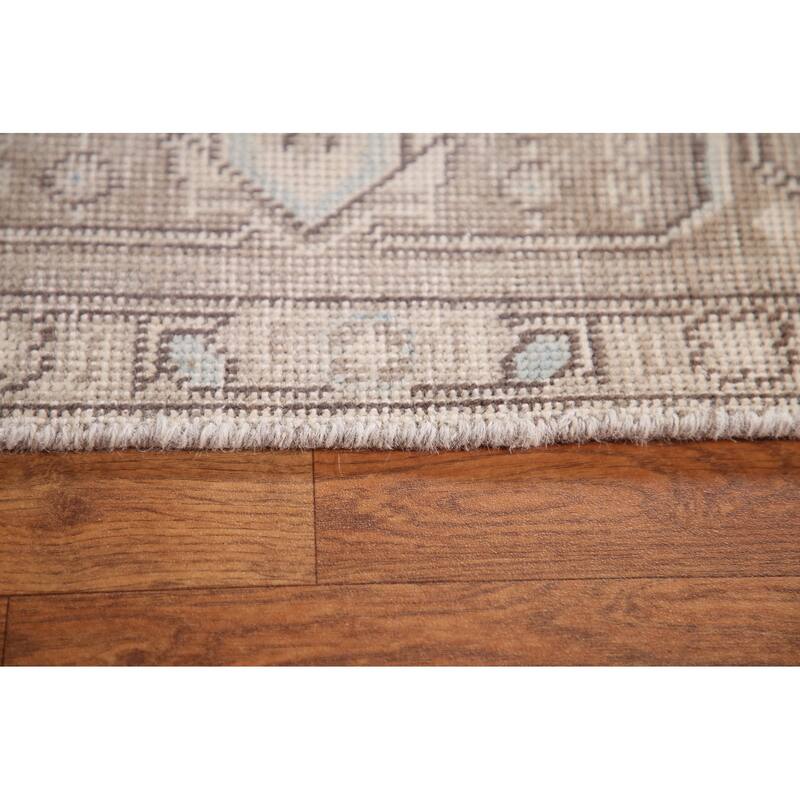 Distressed Tabriz Persian Rug Hand-knotted Wool Carpet - 6'3" x 9'6"