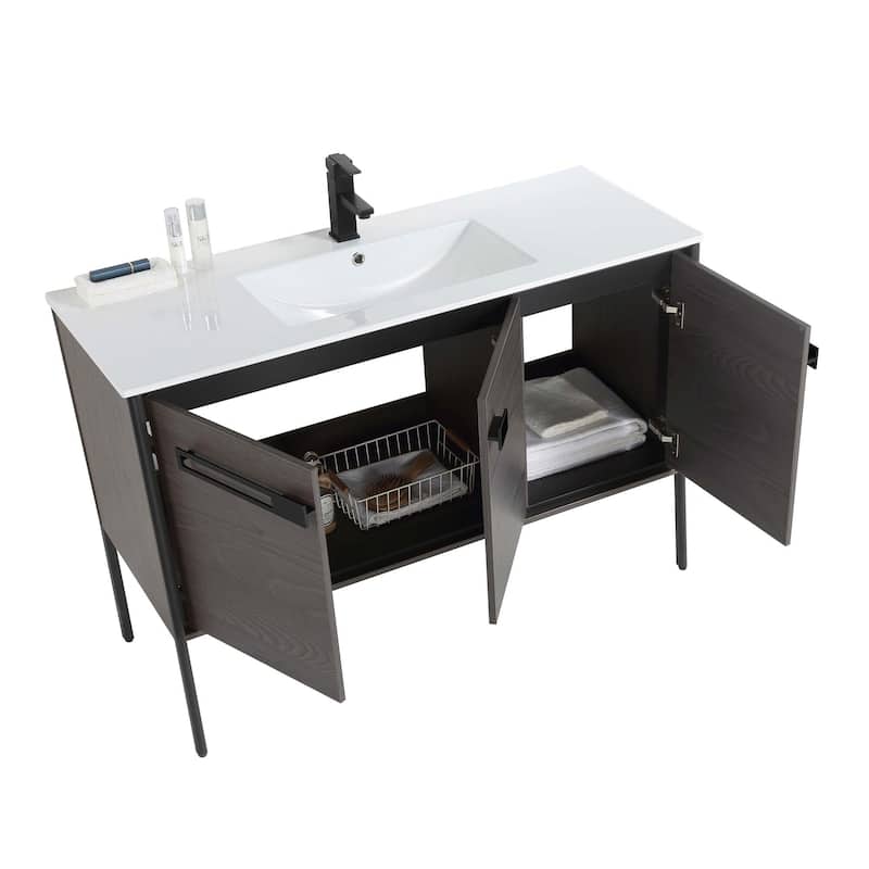 Fine Fixtures Oakville Bathroom Vanity with White Ceramic Sink