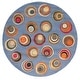 preview thumbnail 19 of 37, SAFAVIEH Handmade Soho Evalinde N.Z. Wool Rug 6' Round - Blue/Multi - Round