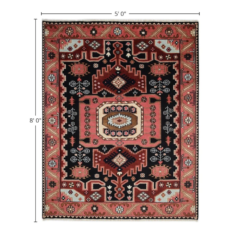 Overton Handmade Boho Southwestern Area Rug
