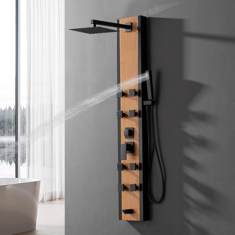 WIZ 8-Jet Modern Rainfall Shower Panel System