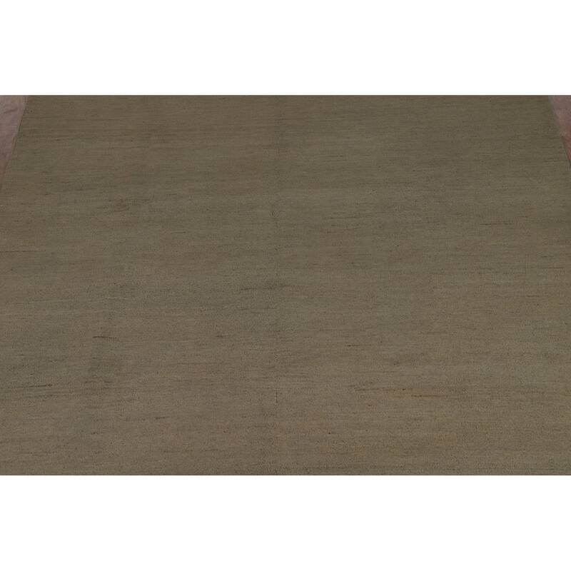 Beige & Gray Gabbeh Modern Area Rug Hand-Knotted Wool Carpet - 6'6" x 9'7"