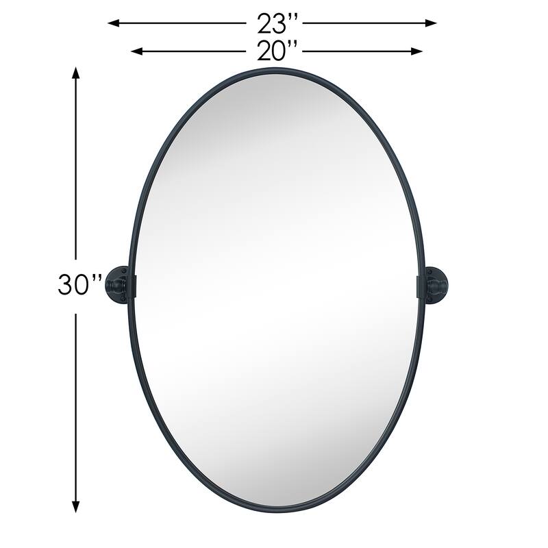 TEHOME Luecinda Oval Metal Wall Mirror