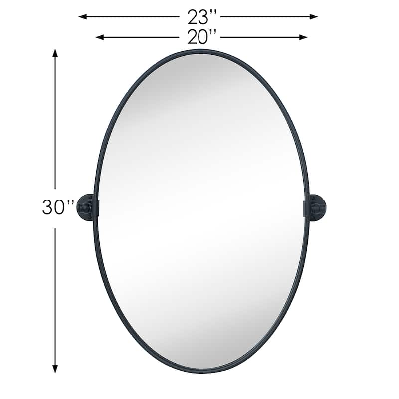 Luecinda Oval Metal Wall Mirror