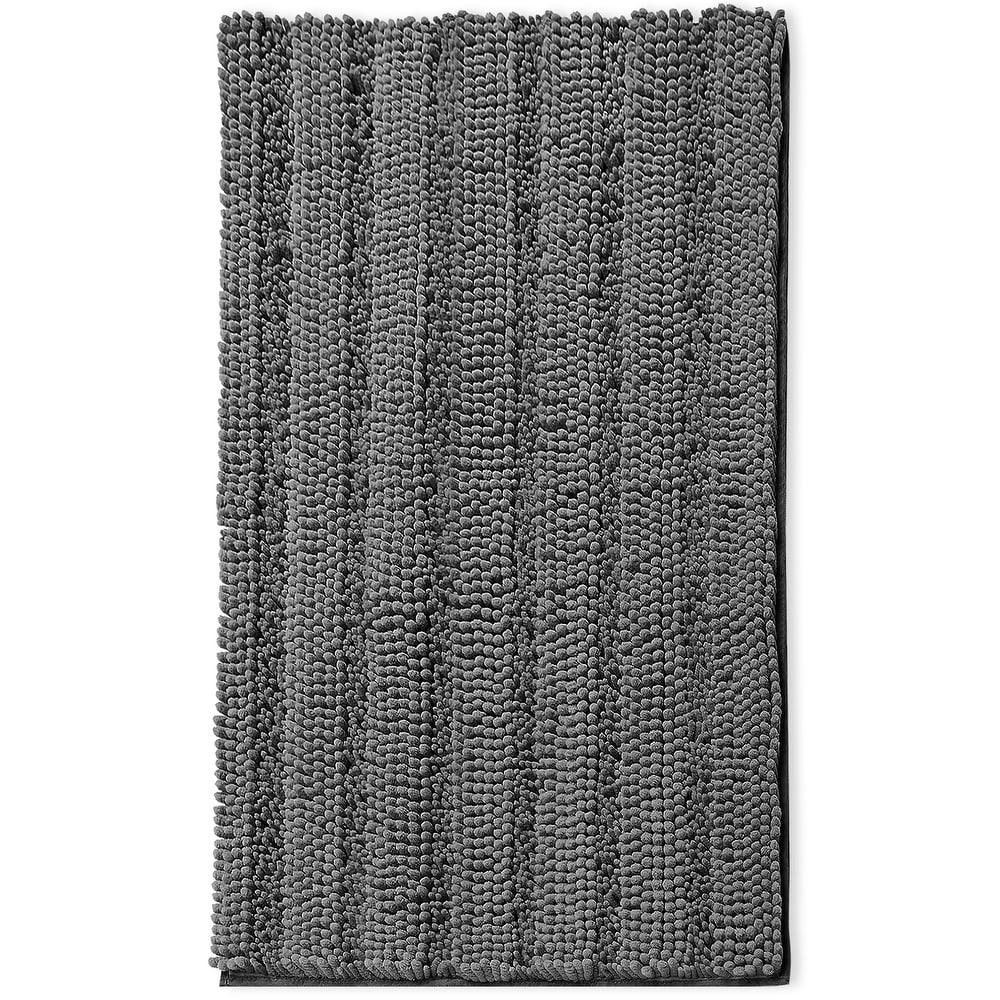  Clara Clark Bathroom Rugs, Velvet Memory Foam Bath Mat -  Non-Slip Bath Rugs, Machine Wash, Dries Quickly - Ultra Soft Bath Mats for  Bathroom, 3 Piece Gray Bathroom Rug Set 