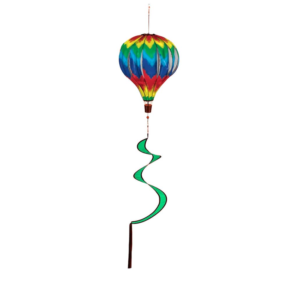 55 in. Tie-Dye Chevron Balloon Wind Spinner