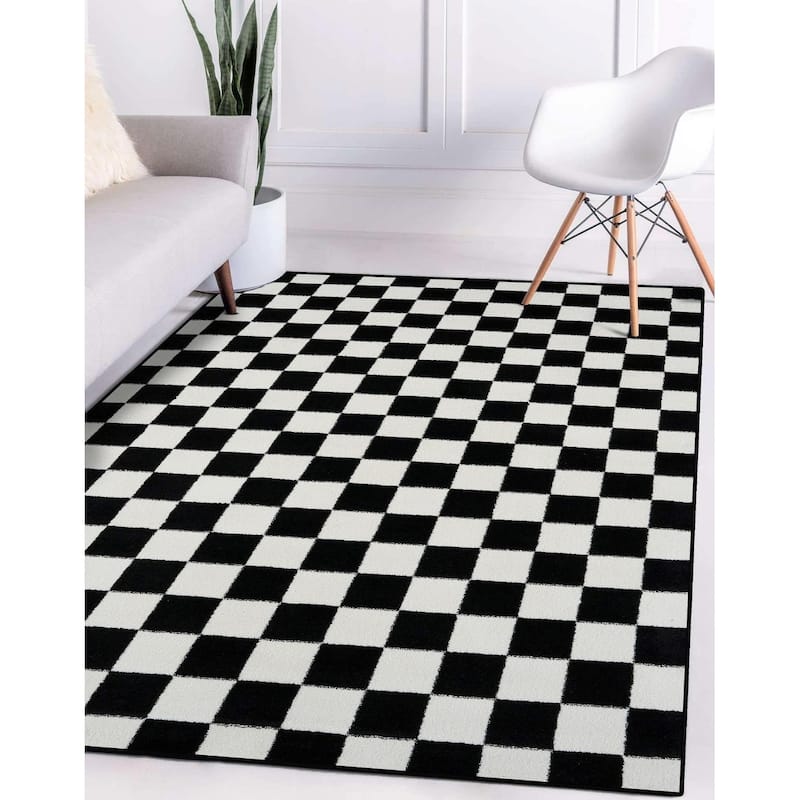 Luxe Weavers Checkered Geometric Area Rug - 5' x 7'