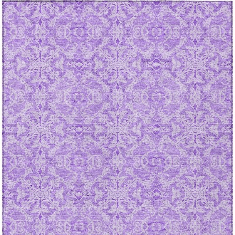HomeRoots Medallion Transitional Rectangle Outdoor Rug