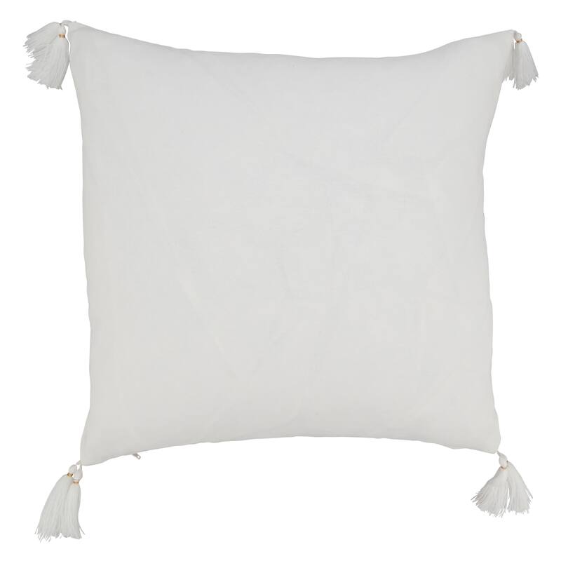 Frosty Flair Snowflake Throw Pillow with Tassels