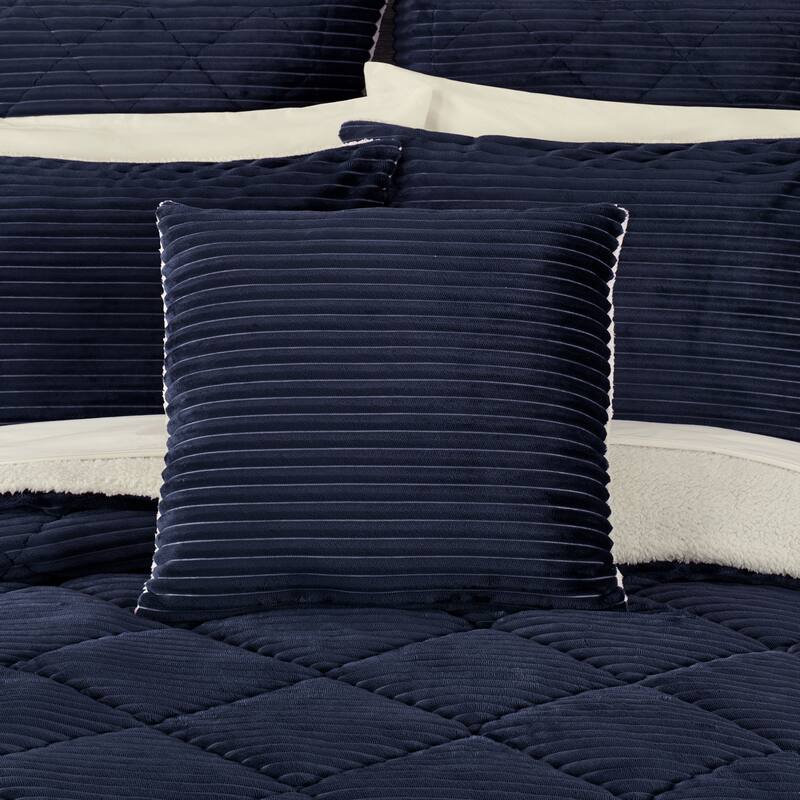 J. Queen New York Everett 20" Square Decorative Throw Pillow - Navy