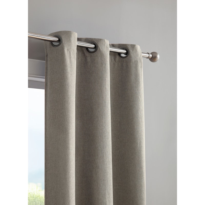 Bella Luna Henley Room Darkening 84-inch Grommet Curtain Panel Pair - 76 x 84