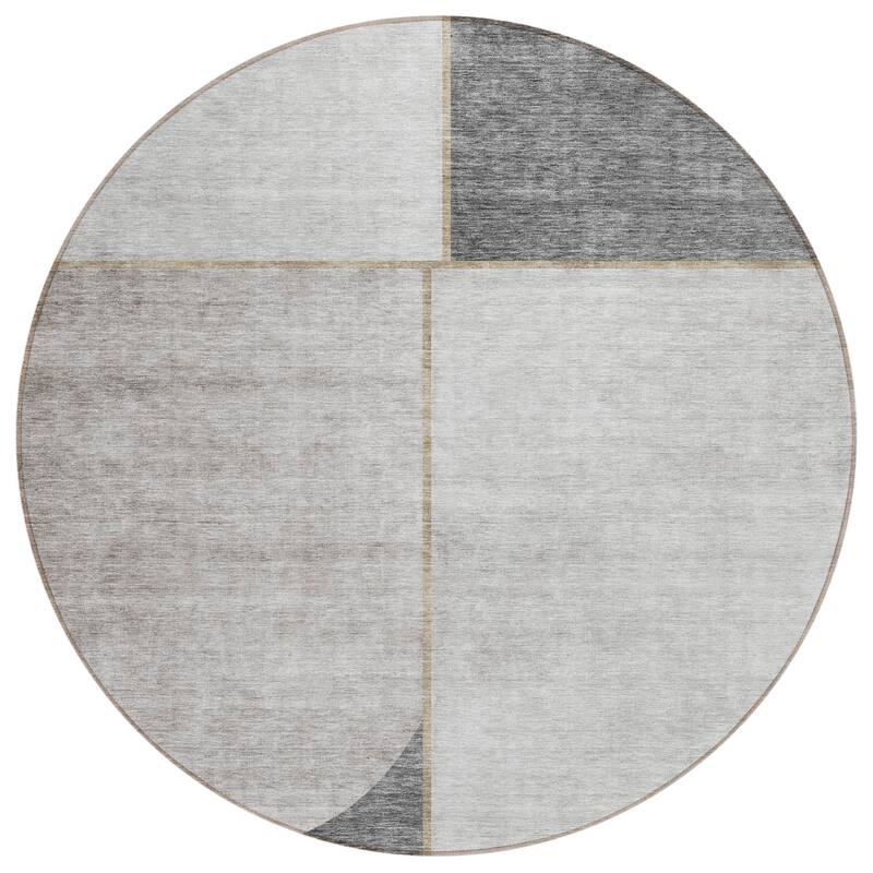 HomeRoots Abstract Transitional Rectangle Outdoor Rug