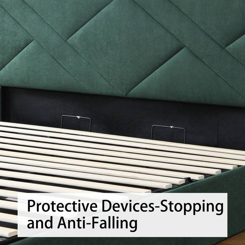 Plywood Frame Full Upholstered Platform Bed