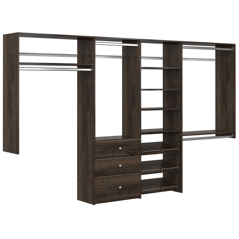 Easy Track Dual Tower Deluxe Closet Kit - Truffle