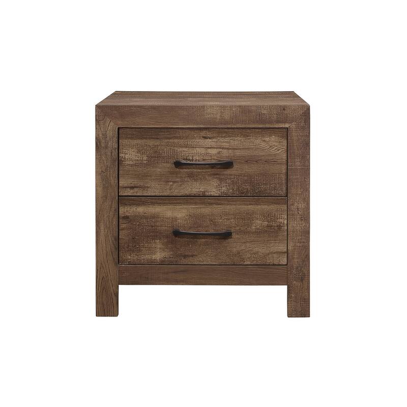 Tabina 3 Piece Rustic Brown Modern Panel Bedroom Set