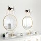 preview thumbnail 17 of 20, Modern Black Gold Bathroom Vanity Light Dimmable Wall Sconces with Cylinder Glass