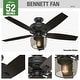 preview thumbnail 12 of 24, Hunter 52" Bennett Ceiling Fan with Bowl LED Light Kit and Handheld Remote - Transitional, Modern Farmhouse