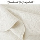 preview thumbnail 14 of 13, Blantyre Scalloped Edge White Cotton 3-piece Oversized Quilt Bedding Set