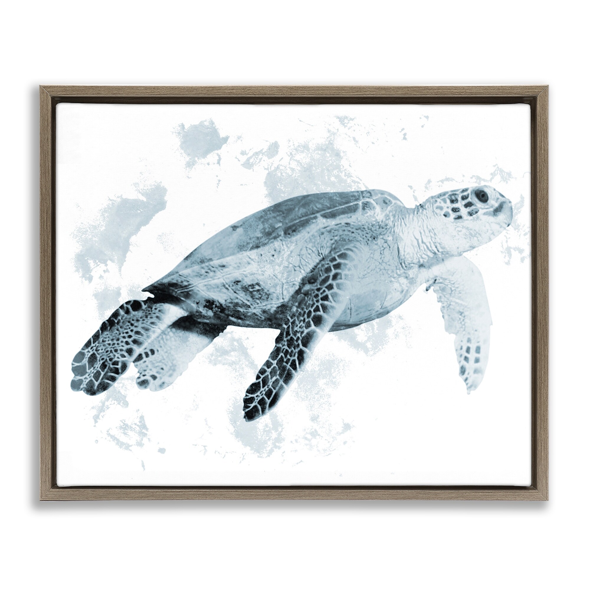 Stupell Weathered Sea Turtle Framed Floater Canvas Wall Art Design By Marcus Prime