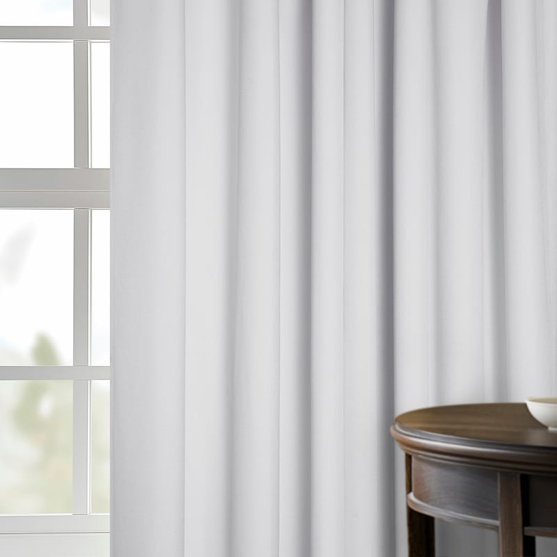 Exclusive Fabrics Solid Performance Linen French Pleated Thermal Blackout Curtains for Bedroom & Living Room Curtains (1 Panel)