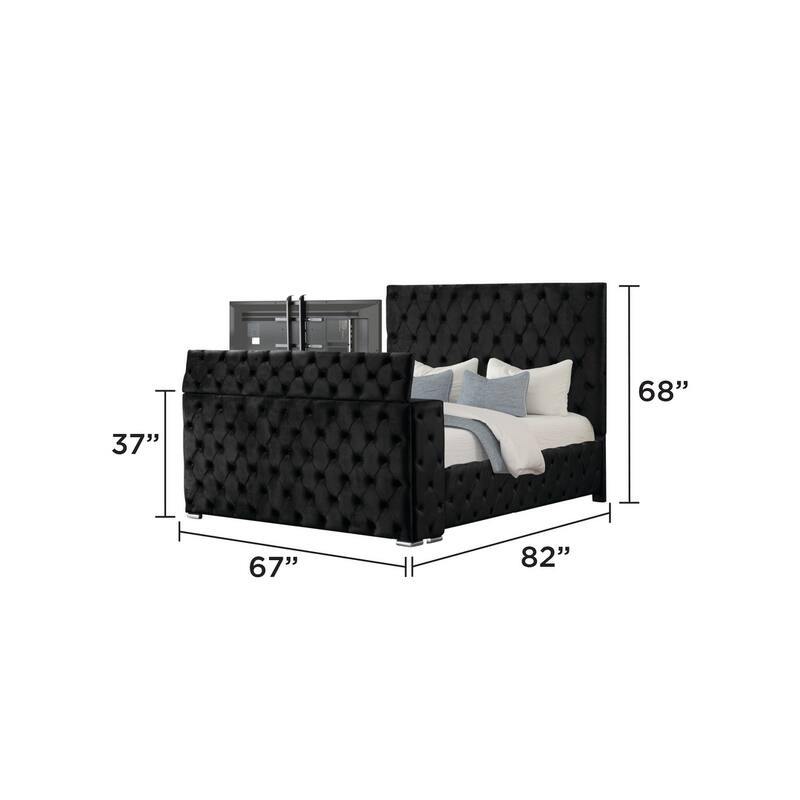 Encore King / Queen Bed in Beige / Black / Gray