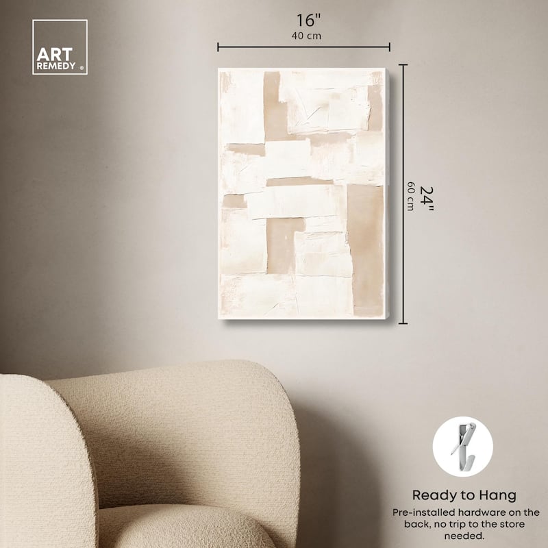 Plastered Planes III Canvas by Art Remedy, Gallery Wrapped
