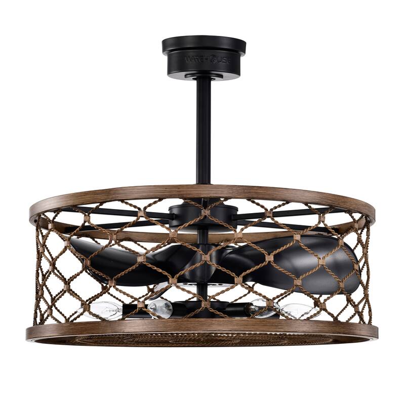 Deniz 24 Inch Modern Contem Fandelier with Remote