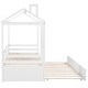 preview thumbnail 7 of 22, Modern Twin Size House Bed Wood Bed With Twin Size Trundle And Solid Construction
