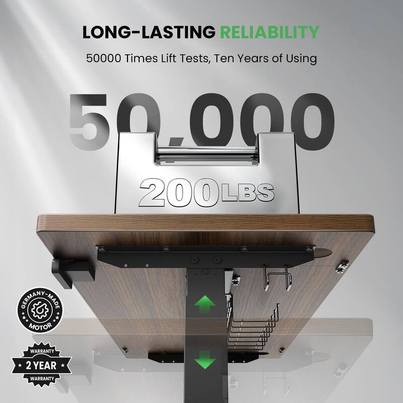 SIAGO 48 x 24 Inch Computer Desk Height Adjustable Electric Sit Stand Up Desk