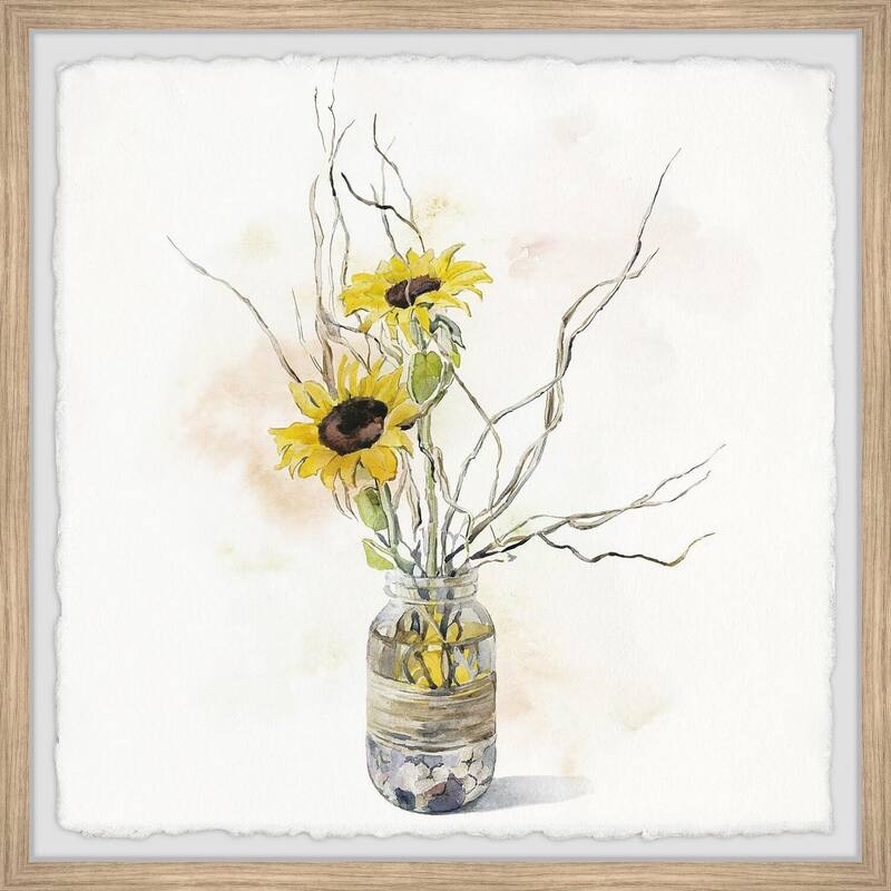 Sunflower Bloom II Framed Wall Art, Floral Delight - A Blooming Accent for Your Living Space