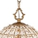 preview thumbnail 14 of 53, Vintage Glam Crystal Bird Cage Lantern Chandelier - Distressed Brass