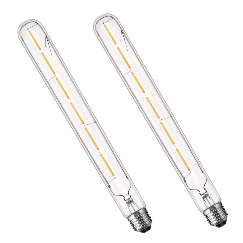 Dimmable Led Tubular Light Bulbs, T30 Edsion Bulbs, 2700k Filament Light Bulbs for Chandelier Light or Industrial Wall Sconces - T30-300 - 2-Pack-6W
