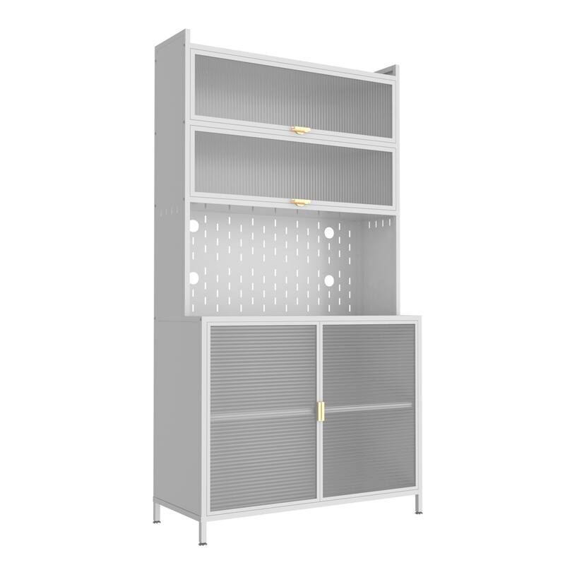 73" Tall 6-Shelf Metal Pantry Cabinet