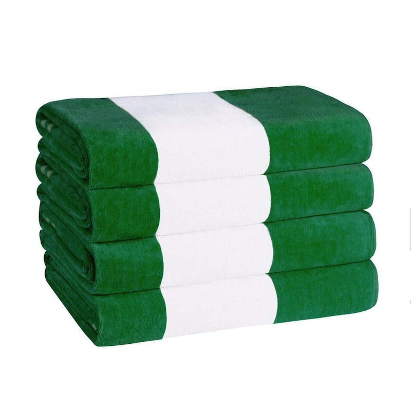 Cabana Stripe Oversized Cotton Beach 4 Piece Towel Set by Superior