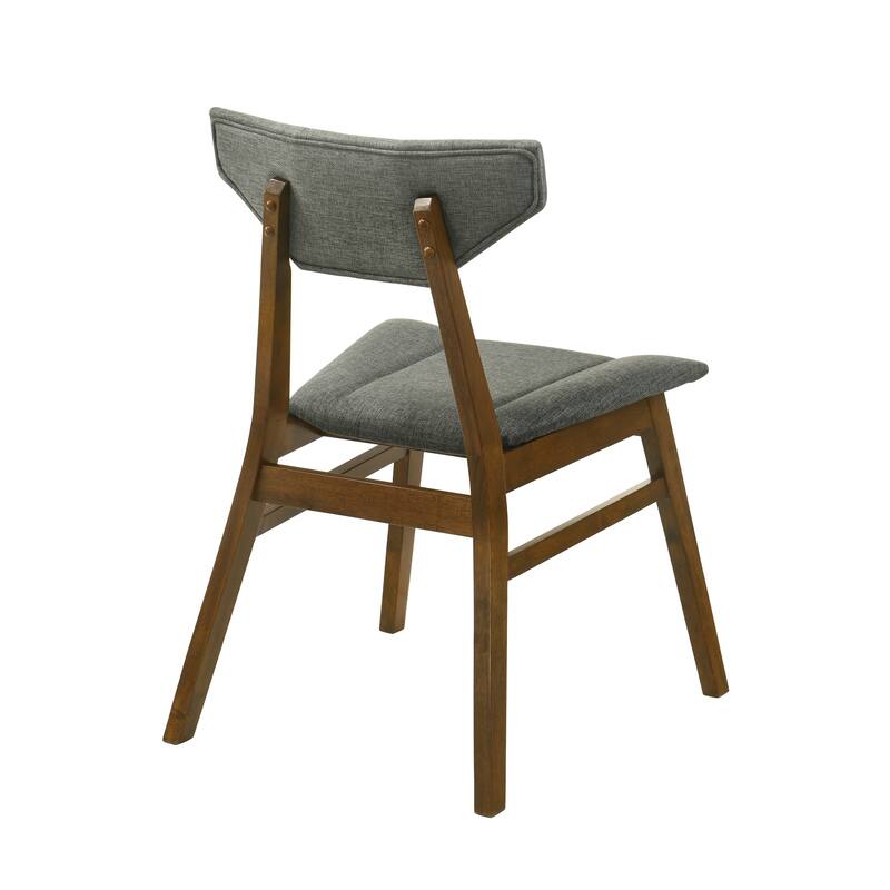 Amaris Upholstered Dining Chair in Walnut Finish - Set of 4