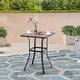 preview thumbnail 1 of 27, Patio Bar Table Outdoor Metal Bar Table Square Bistro Bar Table