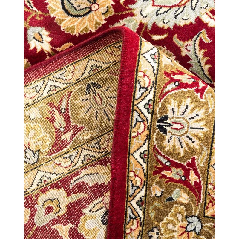 Overton Hand Knotted Wool Vintage Inspired Traditional Mogul Red Area Rug - 3 x 5