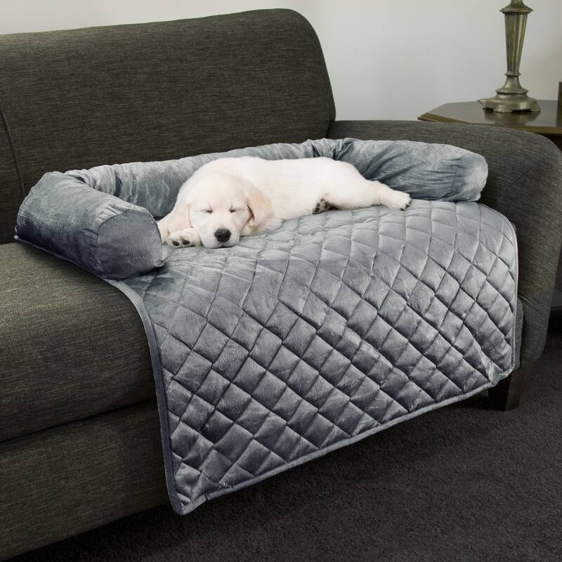 PETMAKER Couch Cover with Memory Foam Bolster for Dogs