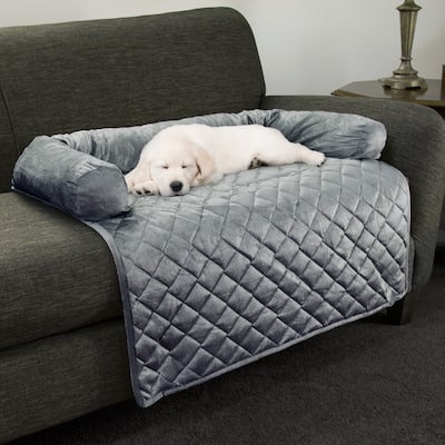 PETMAKER Couch Cover with Memory Foam Bolster for Dogs