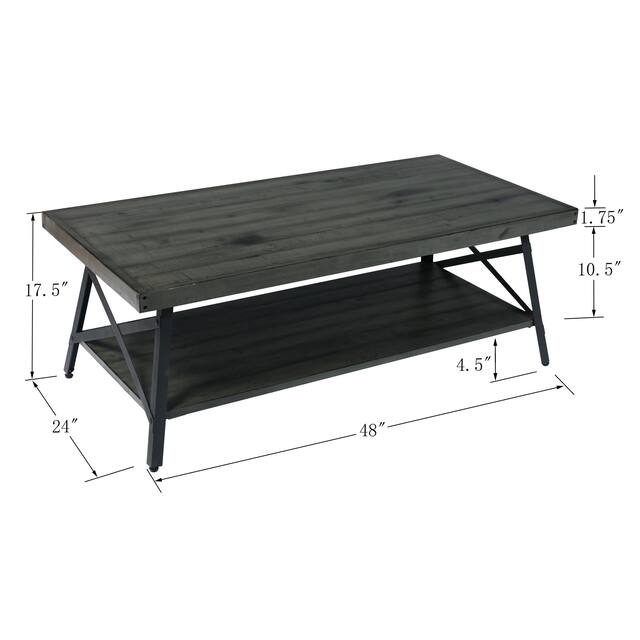 Carbon Loft Oliver Modern Rustic Wood Coffee Table On Sale
